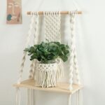 étagère décorative macramé frange