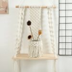 étagère en macramé avec frange