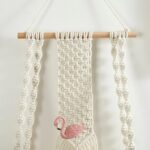étagère artisanale en macramé frange