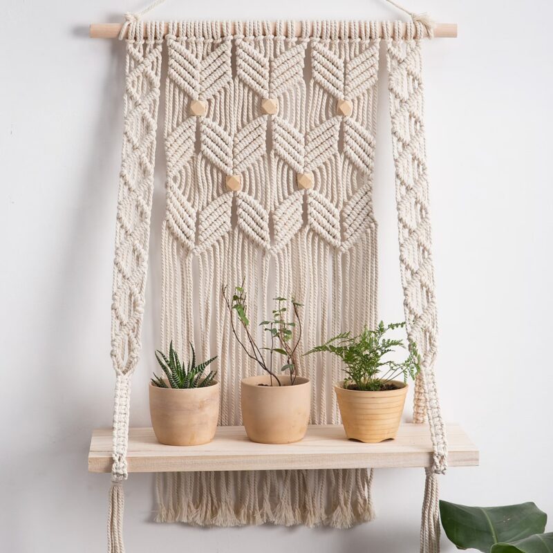 Étagère Macramé Perles