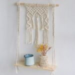 étagère murale en macramé