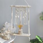 étagère macramé bohème murale