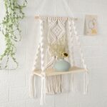étagère artisanale en macramé
