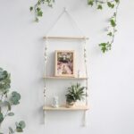 étagère macramé suspendue