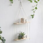 étagère suspendue corde macramé