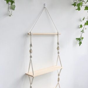 Étagère Suspendue Corde Macramé