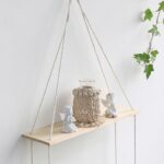 étagère en macramé avec suspension