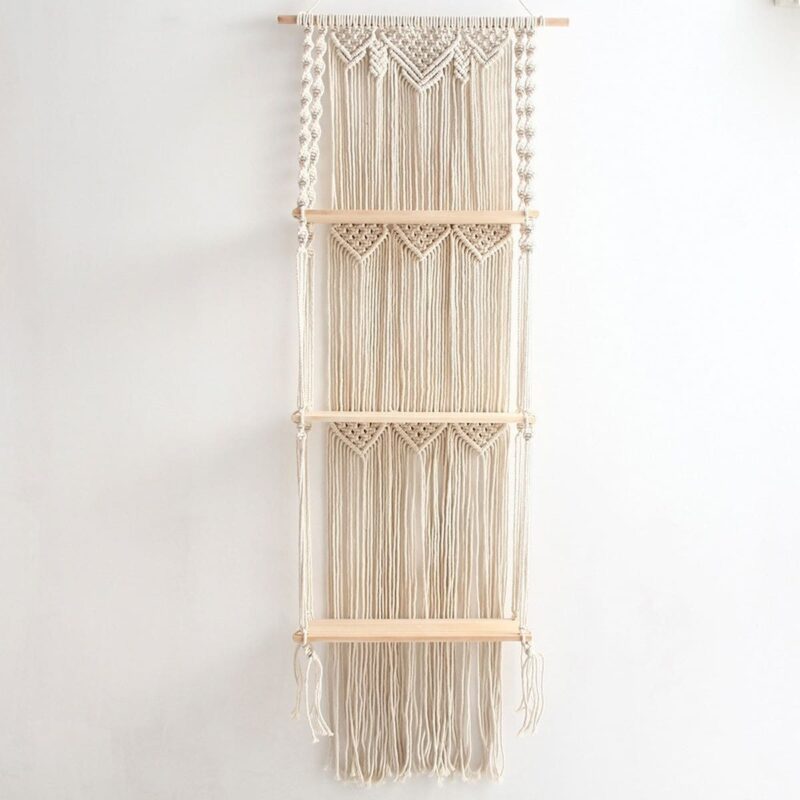 Étagère Triple Murale Macramé