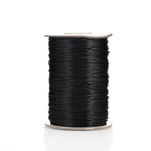 Fil Ciré Linhasita Noir 2mm Pour 20m
