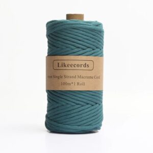 Fil Macramé 4 Mm Bleu Canard 100m