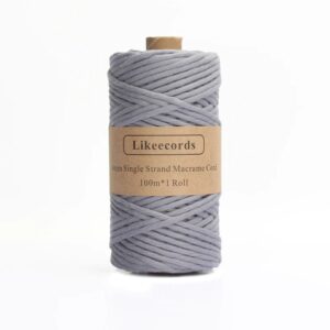 Fil Macramé 4 Mm Gris 100m