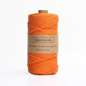 Fil Macramé 4 Mm Orange 100m