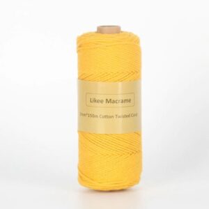 Fil Macramé 2 Mm Jaune 150m