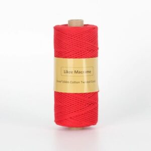 Fil Macramé 2 Mm Rouge 150m