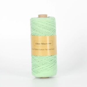 Fil Macramé 2 Mm Vert Pastel 150m