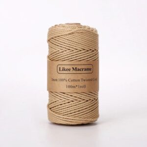 Fil Macramé 3 Mm Marron Clair 100m
