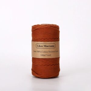 Fil Macramé 3 Mm Ocre 100m