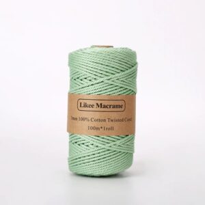 Fil Macramé 3 Mm Vert 100m214