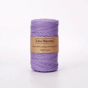 Fil Macramé 3 Mm Violet 100m