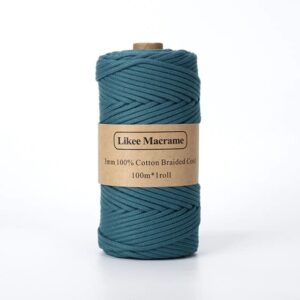 Fil Macramé Tressé Bleu 3 Mm 100m162