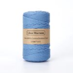 Fil Macramé Tressé Bleu 3 Mm 100m165
