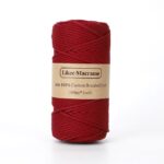 Fil Macramé Tressé Rouge 3 Mm 100m186