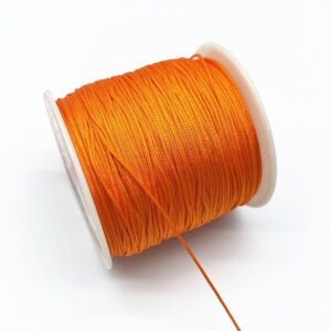 Fil En Nylon Tressé Orange 08 Mm Pour 100m