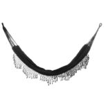 hamac en macramé noir pour extérieur