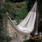 hamac en macramé suspendu