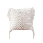 Housse De Coussin En Macramé Écru