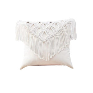Coussin Macramé Blanc
