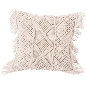 Coussin Macramé Beige