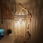 luminaire en macramé suspendu