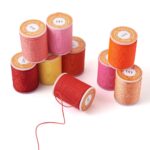 fil ciré coloré en lot de 9 bobines