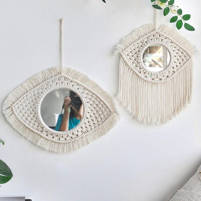 Lot Miroir Macramé