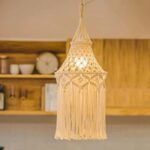 éclairage bohémien en macramé