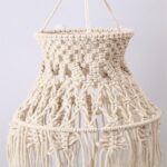 lampe en macramé suspendue