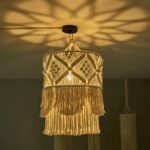 déco intérieure lustre en macramé