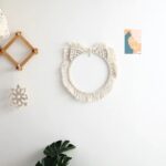 cadre miroir en macramé artisanal
