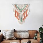 décoration murale en macramé 2 couleurs