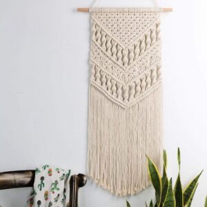 Macramé Mural Blanc Bohème