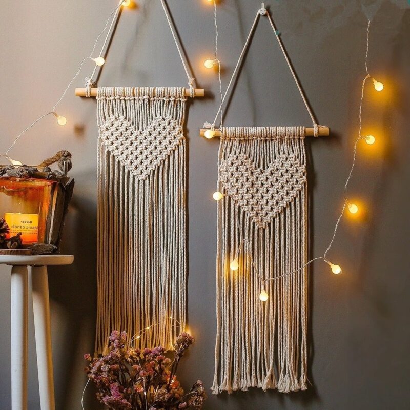 Macramé Mural Cœur