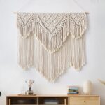 tapisserie en macramé avec motifs géants