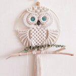 décoration murale attrape rêve hibou