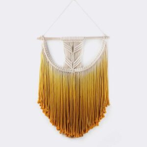 Macramé Mural Jaune