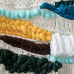 mur décoré avec macramé en laine