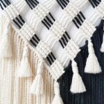 macramé design noir et blanc pour intérieur