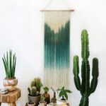 Macramé Mural Vert Dégradé