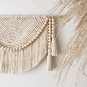 Macramé Mural Avec Perles