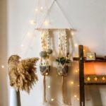 plante suspendue en macramé double